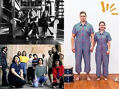 Kollage aus drei Fotos mit Menschen unterschiedlicher Musikgruppen