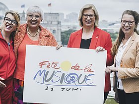 v.l.n.r.: Morena Piro, Claudia Roth, Anke Rehlinger, Antje Valentin © Xander Heinl