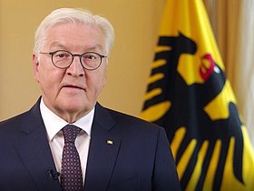 Screenshot aus der Video-Botschaft von Bundespräsident Frank-Walter Steinmeier © Bundespräsidialamt