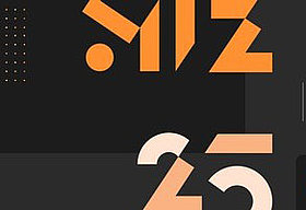 miz-Logo 25 JAhre Orange auf schwarezem Grund